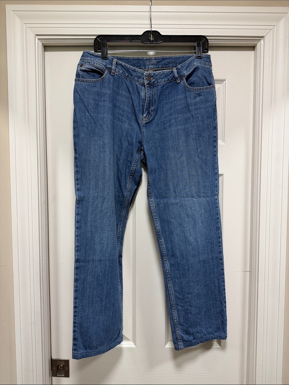 J. Jill Women's Boyfriend Jeans in Medium Blue Denim